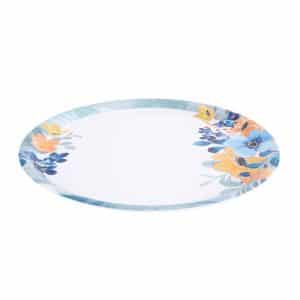 Bandeja Redonda De Melamina Flowers Line