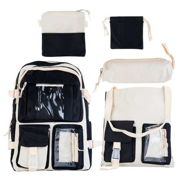 Set De Mochila De Lona + Accesorios - Imagen 2