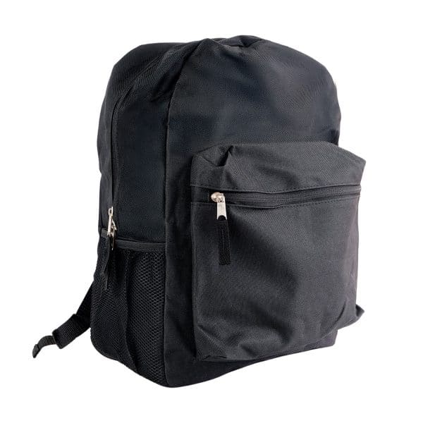 Mochila De Lona Lisa Negra - Imagen 2