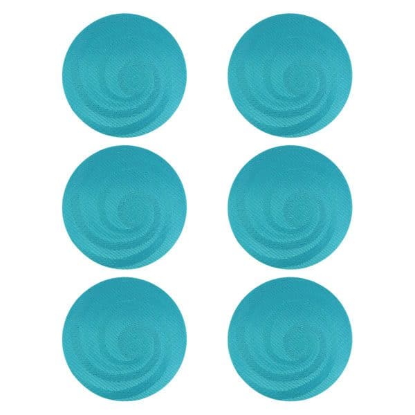 Set De 6 Individuales Redondos De Pvc