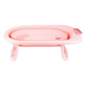 Bañito de bebe plegable de plastico rosado