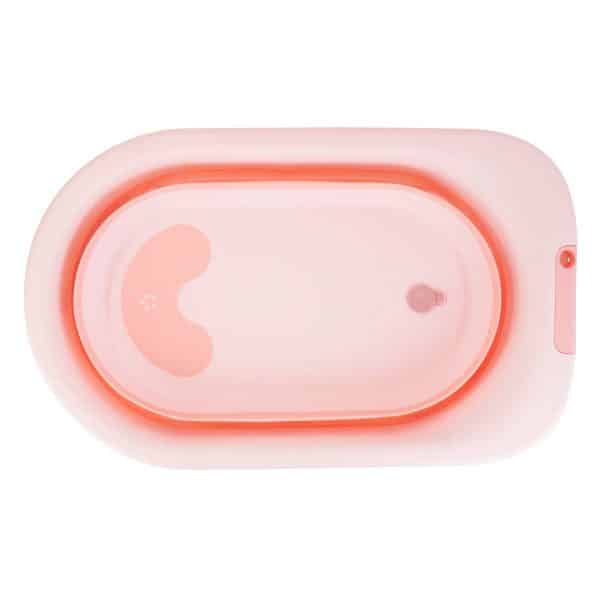 Bañito de bebe plegable de plastico rosado - Imagen 2