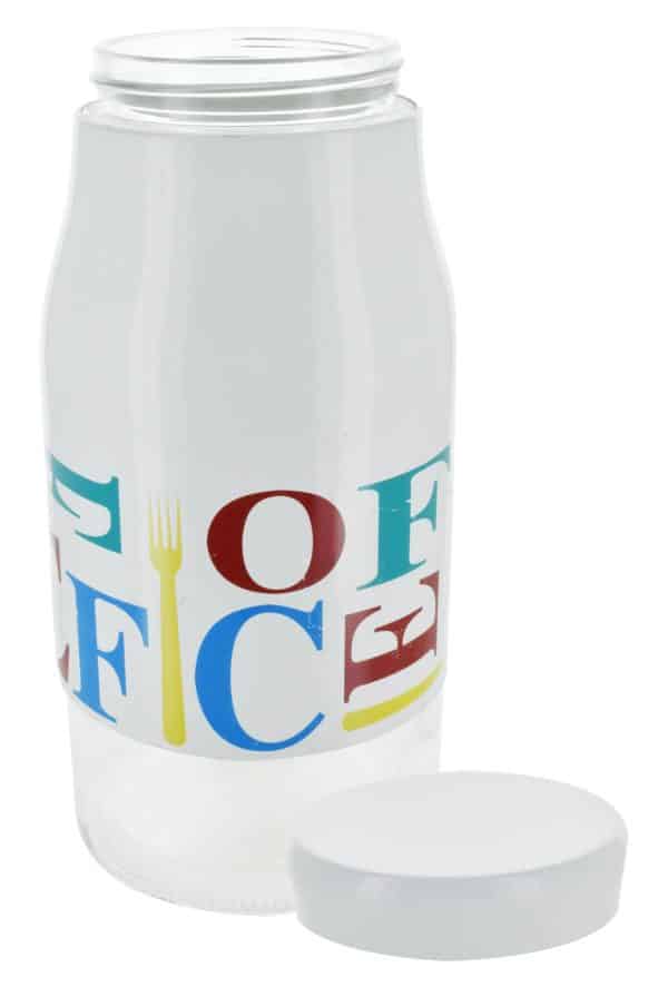 Frasco Vidrio Metal Blanco 25Cm -1 - Imagen 2