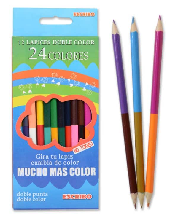Lapices De Colores Doble Color