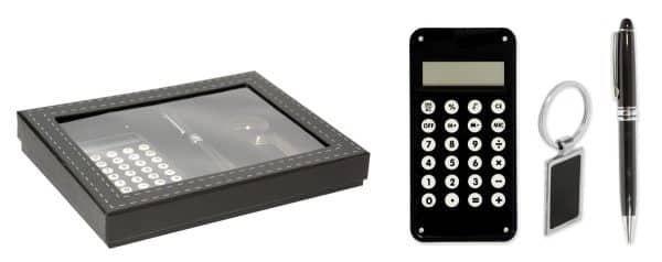 Set Regaleria Calculadora Llavero Boligrafo