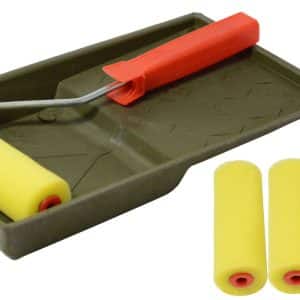 RODILLO PARA PINTAR + BANDEJA 27X14X3CM + 4 REPUESTOS