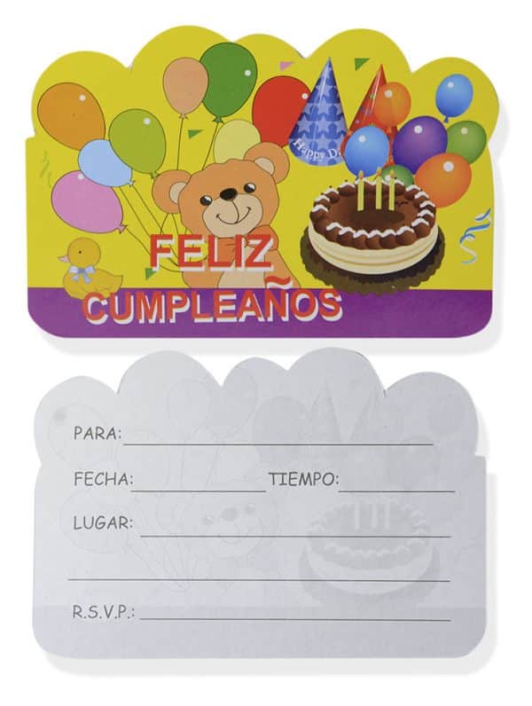 Tarjetas Para Cumpleaños X8Uds - Imagen 2