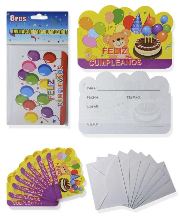 Tarjetas Para Cumpleaños X8Uds