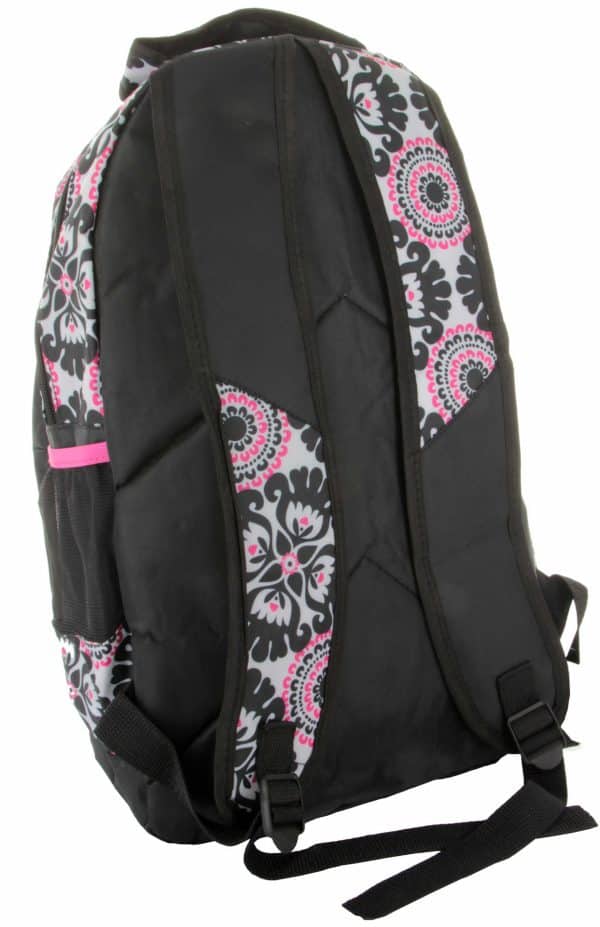 Mochila Negra C/Flores Colores Pvc - Imagen 3