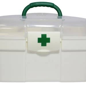 Botiquin Plastico Blanco Cruz Verde