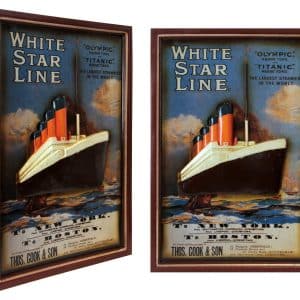 Cuadro Madera Barco Titanic 60X40