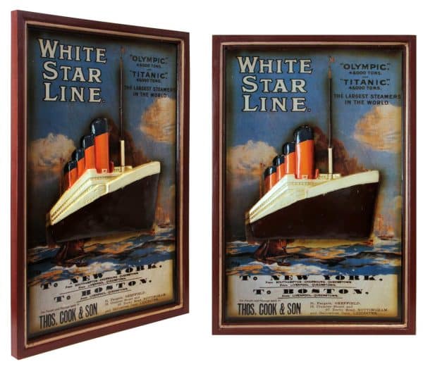 Cuadro Madera Barco Titanic 60X40
