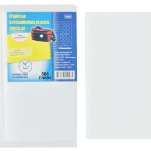 Etiqueta Circulo Blanca 1.9 Cm 504 Pcs