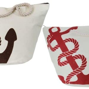 Bolso Playero Tela Diseño Ancla