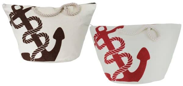 Bolso Playero Tela Diseño Ancla