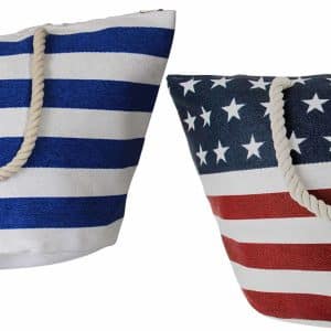 Bolso Playero Tela Diseño Banderas