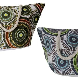 Bolso Playero Tela Diseño Arabescos