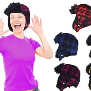 Gorro Paño Escoces Con Orejeras Forrado Piel
