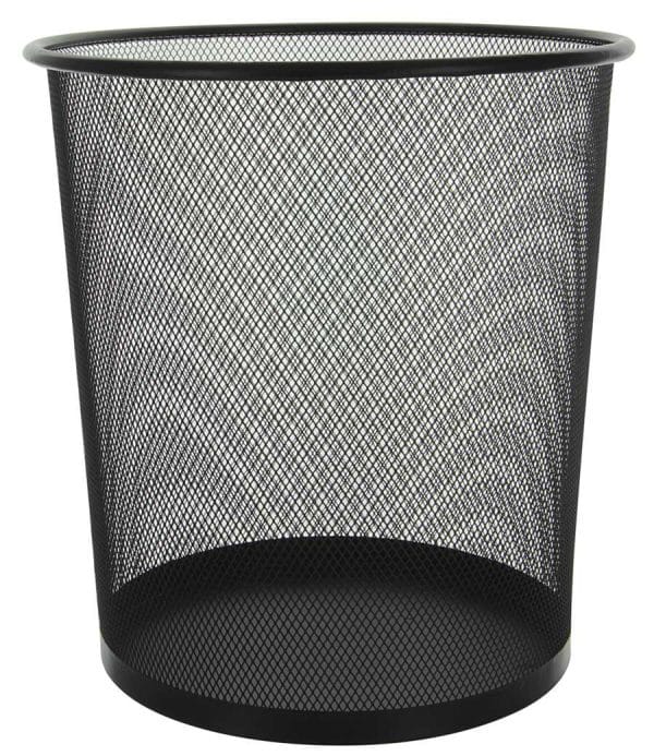 Papelera Metal Negra