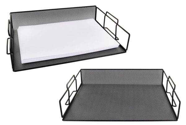 Bandeja Archivadora Metal Negro 34X24.5X6.5Cm