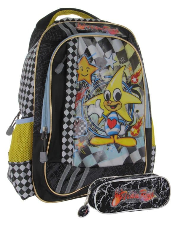 MOCHILA INFANTIL + CARTUCHERA DISEÑO ESTRELLA 15282 Q24