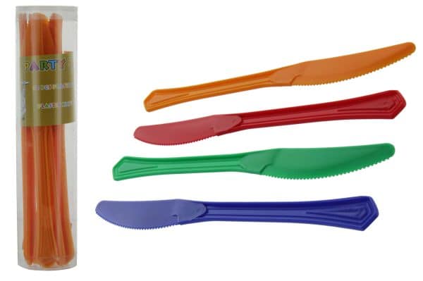 Cuchillo Descartable Plastico Color Tubo