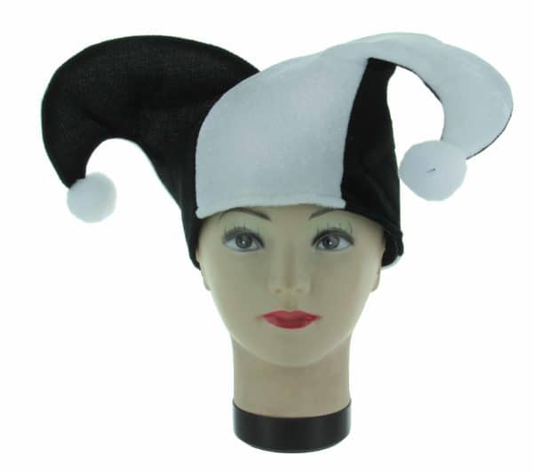 Gorro Arlequin 2 Colores Blanco Y Negro - Imagen 2