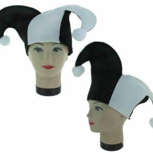 Gorro Arlequin 2 Colores Blanco Y Negro