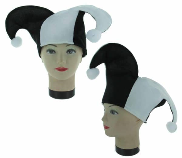 Gorro Arlequin 2 Colores Blanco Y Negro