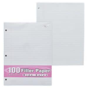 Hojas De Deberes X100Pcs 26.7C20.3Cm Margen Rojo
