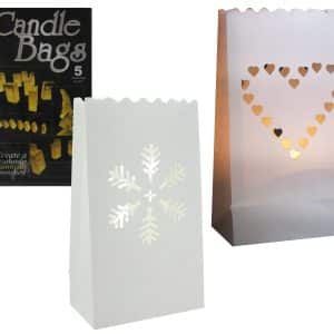 CANDELABRO BOLSA DE PAPEL X 5 PARA VELA