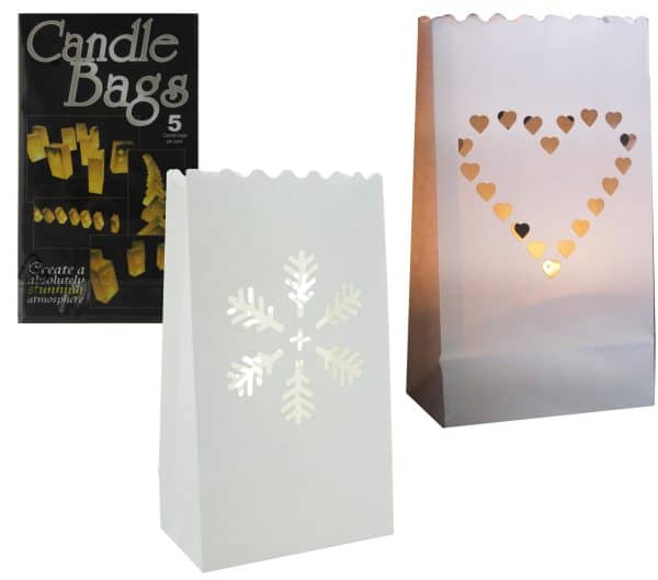 CANDELABRO BOLSA DE PAPEL X 5 PARA VELA