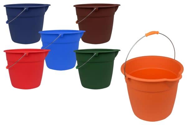 Balde Plastico 9Lt Con Asa 24Cm Alt 28Cm Diam Material Reciclado Haixing
