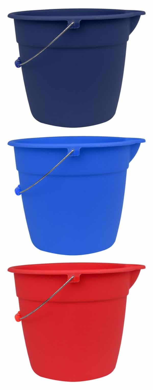 Balde Plastico 9Lt Con Asa 24Cm Alt 28Cm Diam Material Reciclado Haixing - Imagen 2