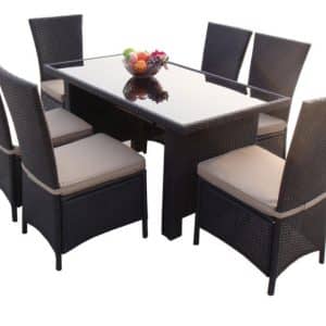 Juego De Comedor De Rattan