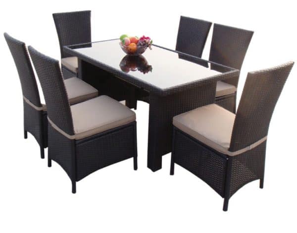 Juego De Comedor De Rattan