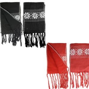 Bufanda Lana Diseño Bariloche C/Forro Polar 130X20Cm