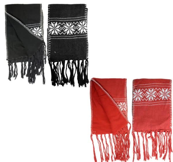 Bufanda Lana Diseño Bariloche C/Forro Polar 130X20Cm