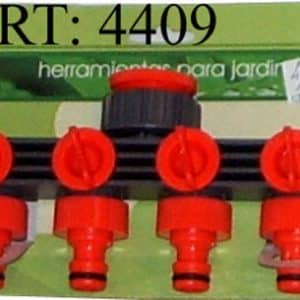 Conector Multiple Presion Para Manguera Con 4 Picos Blister