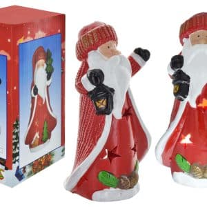 CANDELABRO PAPA NOEL 10X19CM 17677 Q48