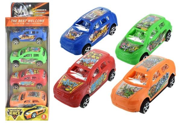 AUTITO DE CARRERA X4PCS CAJA
