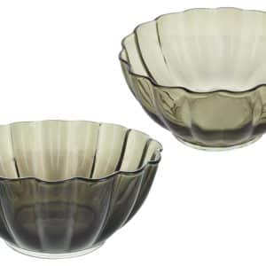 BOWL VIDRIO OSCURO CON ONDAS 18832