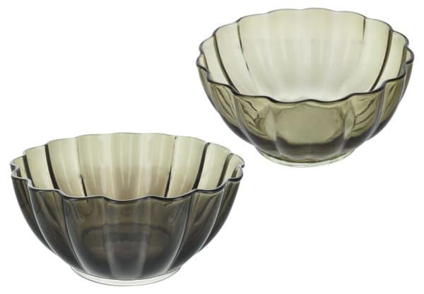 BOWL VIDRIO OSCURO CON ONDAS 18832