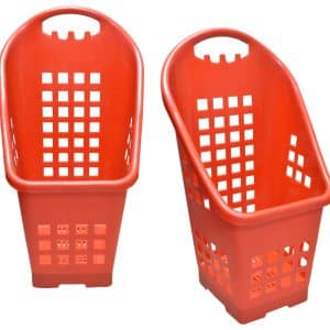 Canasto Plastico 50 Lt Con Ruedas 46X30X67Cm Q5