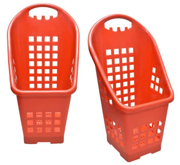 Canasto Plastico 50 Lt Con Ruedas 46X30X67Cm Q5