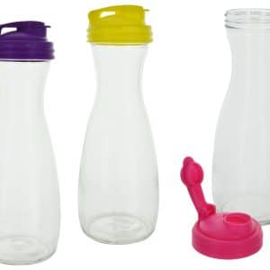 Botella Vidrio Con Tapa Color 910Ml