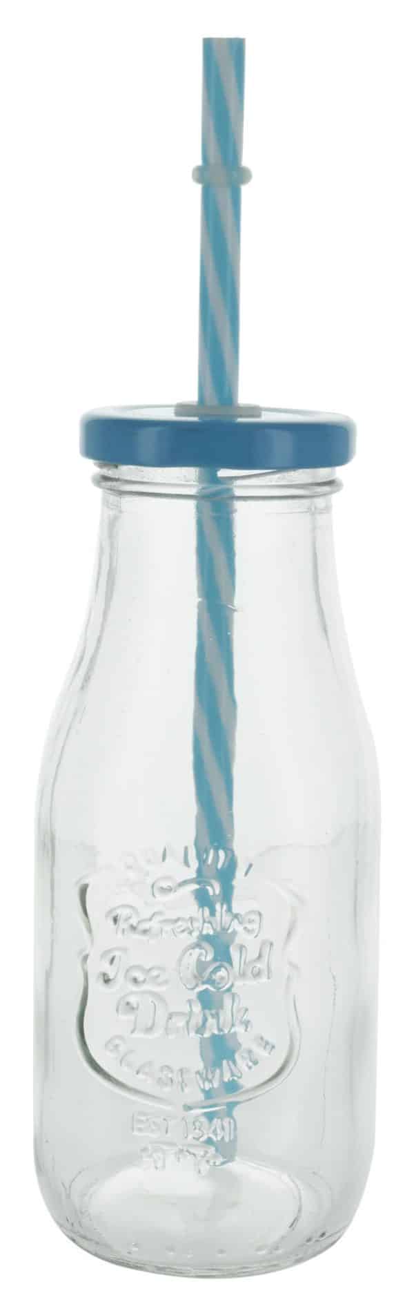 Botella De Vidrio 300Cc Con Tapa Y Sorbito - Imagen 3