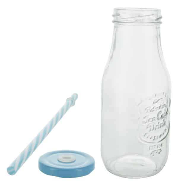 Botella De Vidrio 300Cc Con Tapa Y Sorbito - Imagen 2