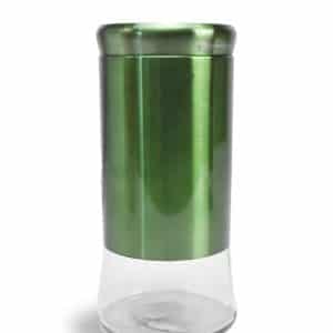 Frasco Vidrio Y Metal Decorado Metalizado Liso 23.3X10Cm -2