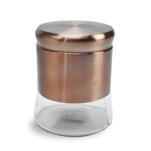 Frasco Vidrio Y Metal Decorado Metalizado Liso 13.5X10Cm -4